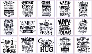SARCASM QUOTE BOARDS 150x150mm